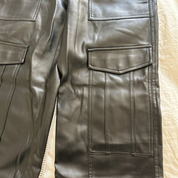 SANCTUARY FAUX LEATHER CARGO PANTS - Picture 2 of 6